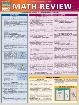 Math Review by BarCharts, Inc. · OverDrive: ebooks, audiobooks, and more for libraries and schools